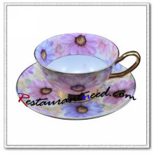 B157 160ml YAMI Crisantemo Tea Cups &amp; Saucers 2 Set